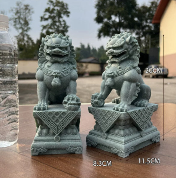 Guardians of Tradition – Imperial Stone Lion Statues (Pair)