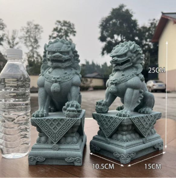 Guardians of Tradition – Imperial Stone Lion Statues (Pair)