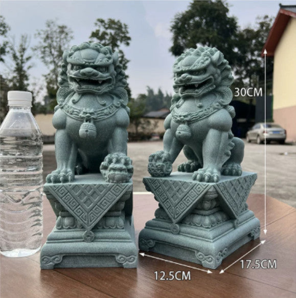 Guardians of Tradition – Imperial Stone Lion Statues (Pair)