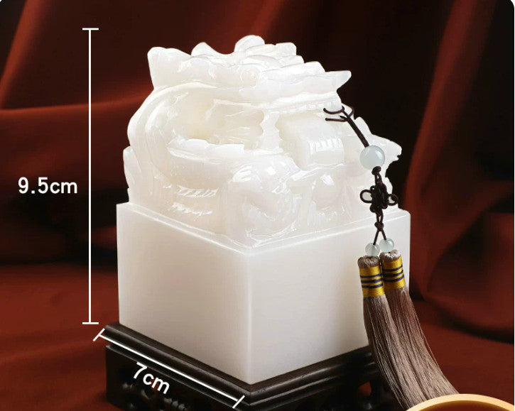 Your Noble Mark – Custom White Jade Imperial Seal
