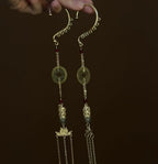 Find Your Flow – Yin Yang Long Tassel Earrings ⚪⚫