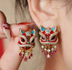 Wear the Celebration – Red Lion Dance Tassel Clip‑On Earrings 🦁