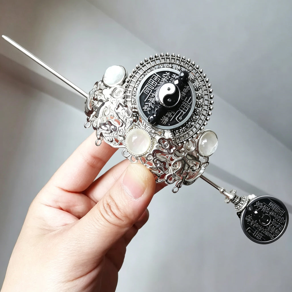 Crown of Clarity – Mountain Ghost Coin Taiji Hair Crown