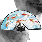 Fortune Koi Metal Folding Fan
