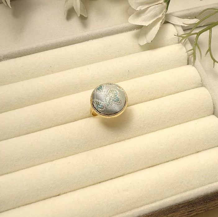 Your Element, Woven in Silk – Five‑Elements Brocade Adjustable Rings 💍