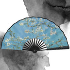Flourishing Life Apricot Blossom Metal Folding Fan