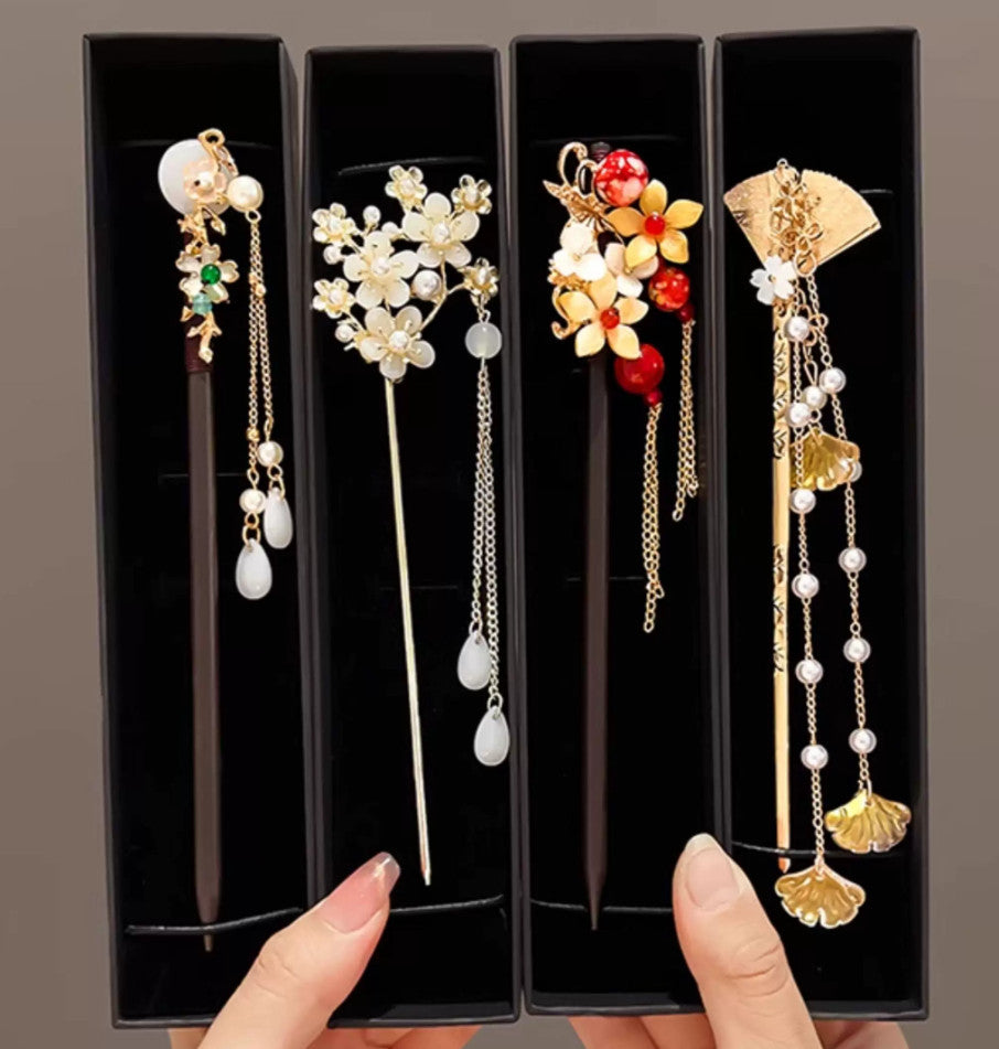 Inspired by the Five Elements – Tassel Swing Hair Sticks ✨