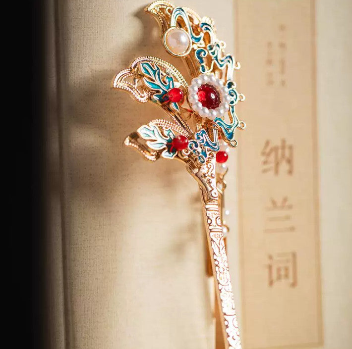 A Noble Grace – Jinhua Cloisonné Tassel Hair Stick ✨